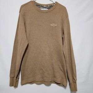 Team Realtree M Waffle Knit Thermal Shirt Long Sleeve Brown Huntin Outdoor Fish